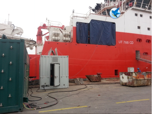 武船重工(啟東)有限公司 8000KW/AC690V/3P船用電站負載測試